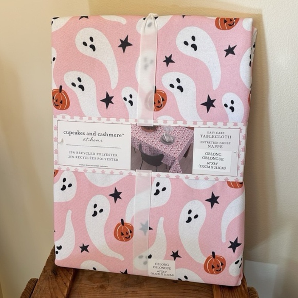 Cupcakes & Cashmere Pink Ghost Tablecloth